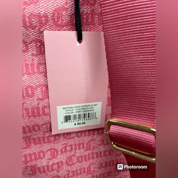 Juicy Couture Pink Lemonade Bestsellers Wordplay Backpack NWT main image 6